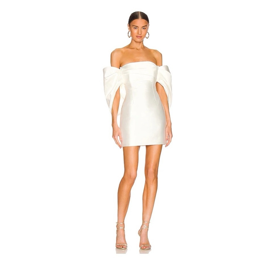 Solace London Elina Modern Bridal Short Wedding Dress - Picture 4 of 4